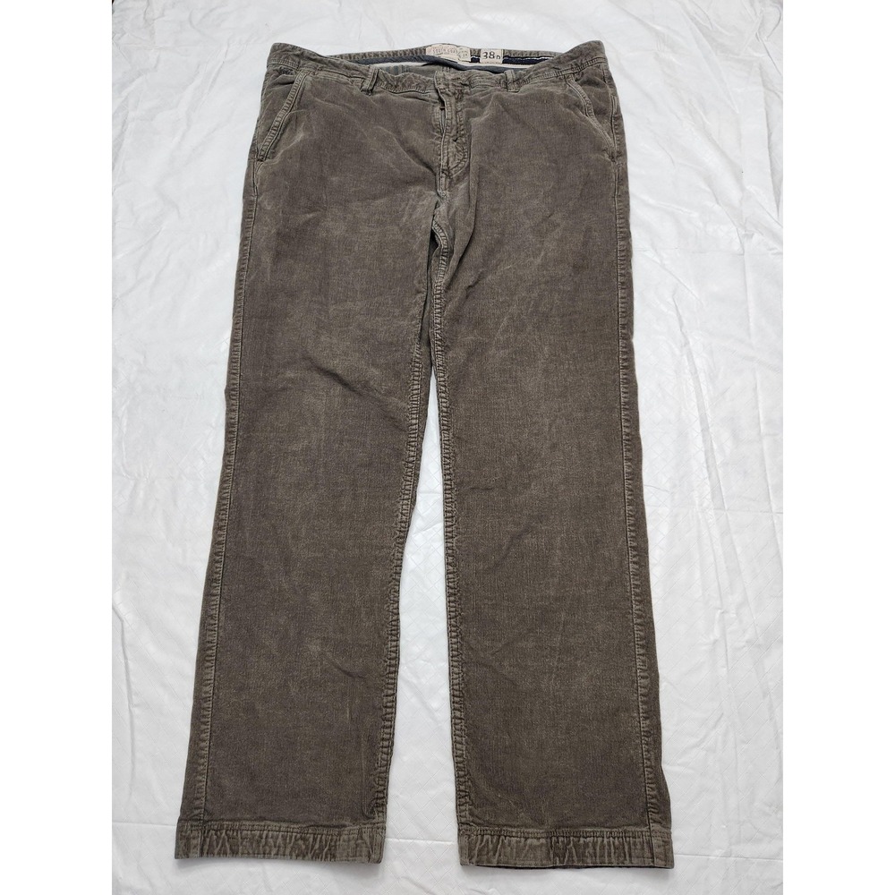 FatFace Pants Mens 38x30 Green Corduroy Chino Straight Leg Casual Fall Wear